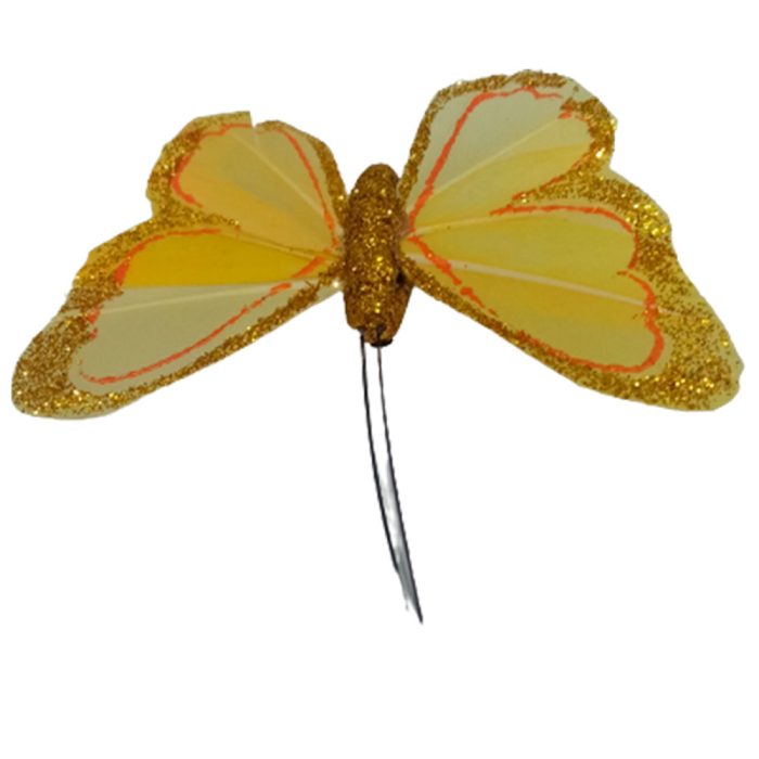 Mariposa amarilla con pinza - Image 4