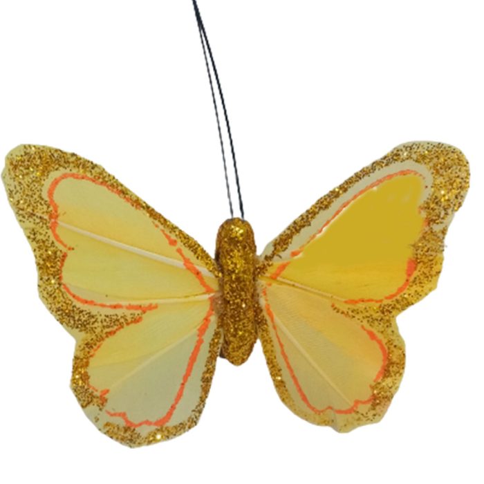 Mariposa amarilla con pinza - Galerías el Triunfo - 100307378300