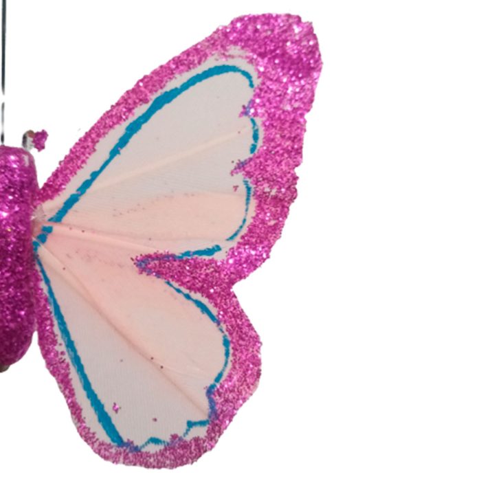 Mariposa rosa con pinza - Image 5