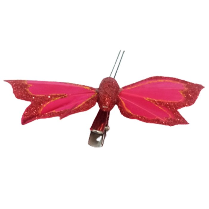 Mariposa roja con pinza - Image 2