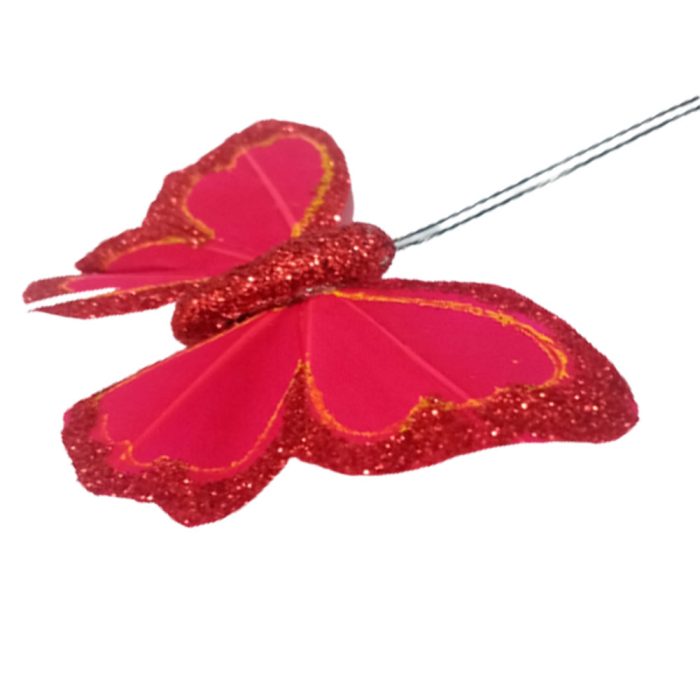 Mariposa roja con pinza - Image 3