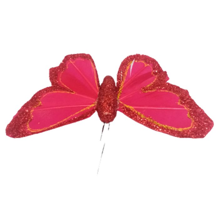 Mariposa roja con pinza - Image 4