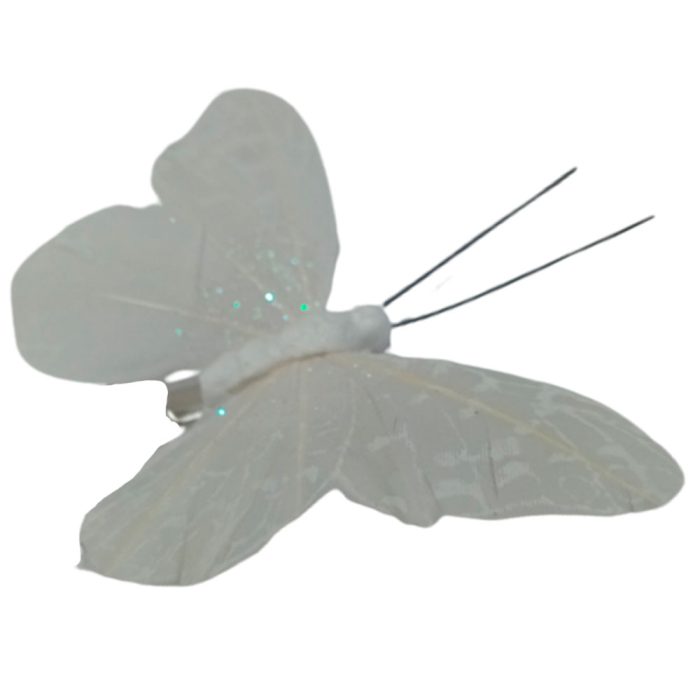 Mariposa blanca con pinza - Image 3