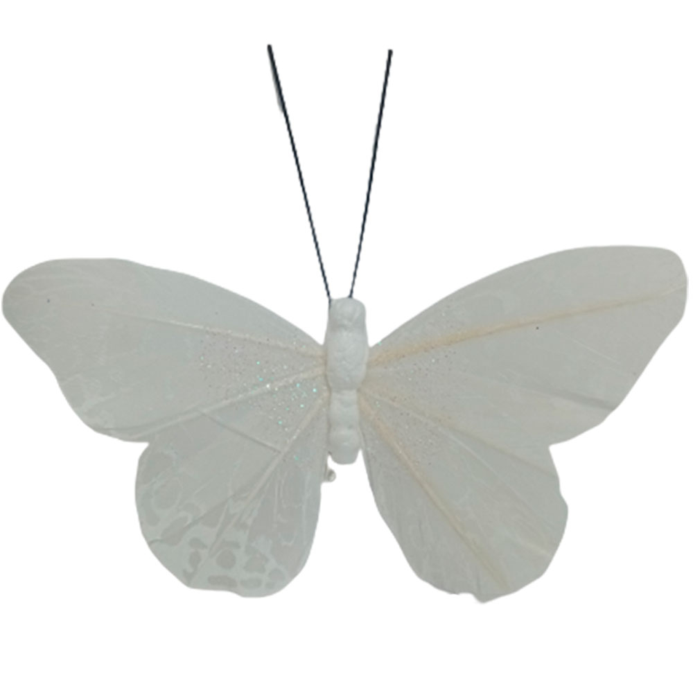 Mariposa blanca con pinza - Galerías el Triunfo - 100307378303