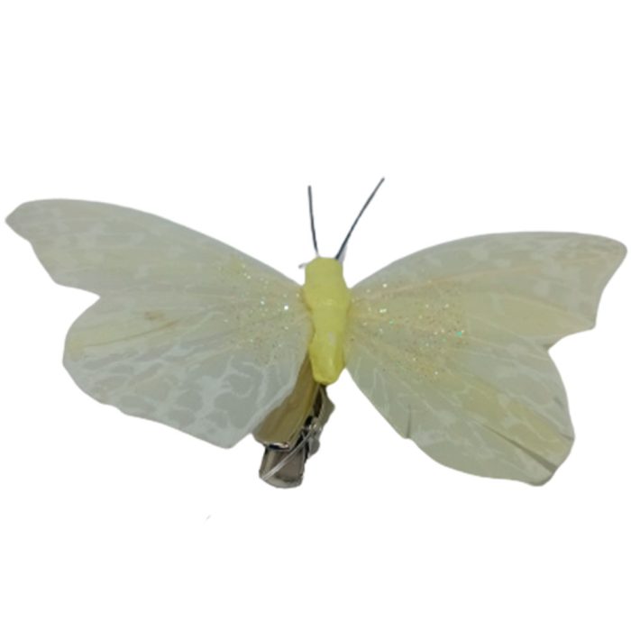 Mariposa amarilla con pinza - Image 2