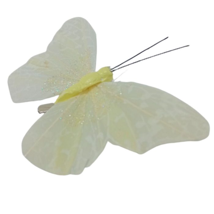 Mariposa amarilla con pinza - Image 3