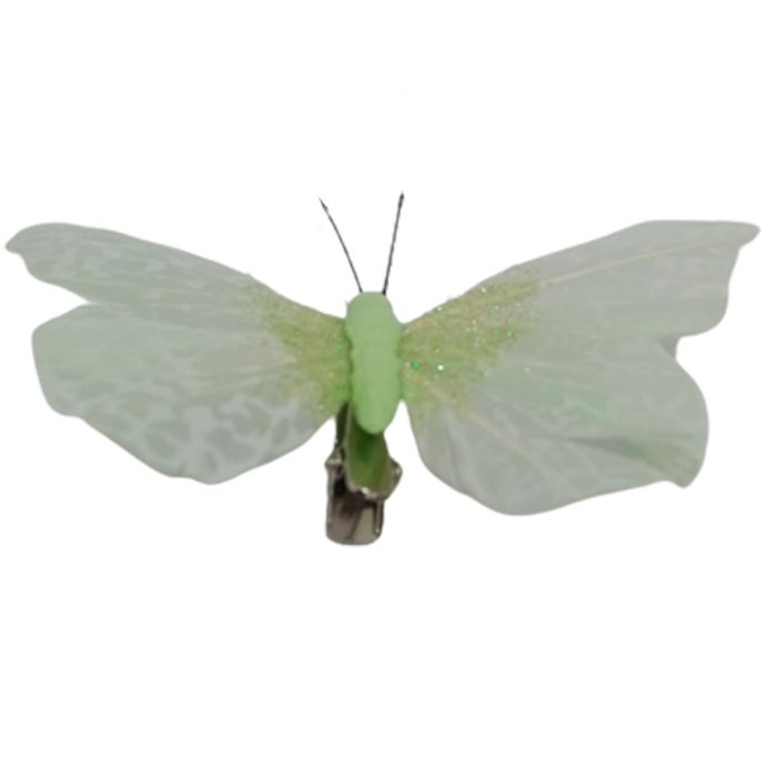 Mariposa verde con pinza - Image 2