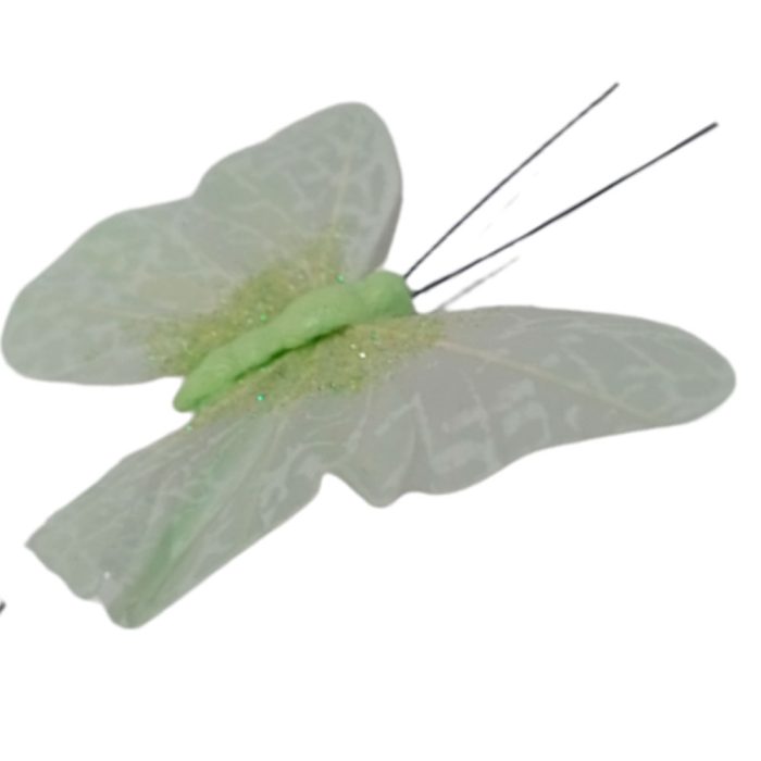 Mariposa verde con pinza - Image 3