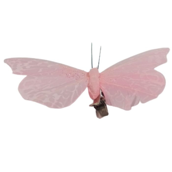 Mariposa rosa con pinza - Image 2