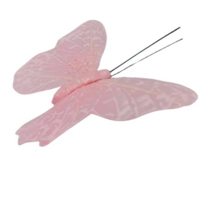 Mariposa rosa con pinza - Image 3