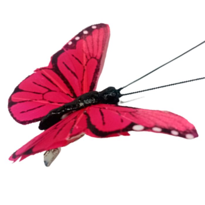 Mariposa roja con pinza - Image 3