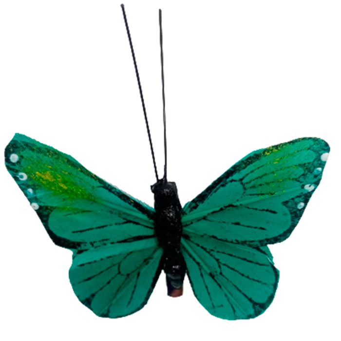 Mariposa verde con pinza - Galerías el Triunfo - 100307378310