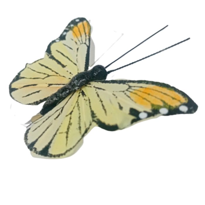 Mariposa amarilla con pinza - Image 3