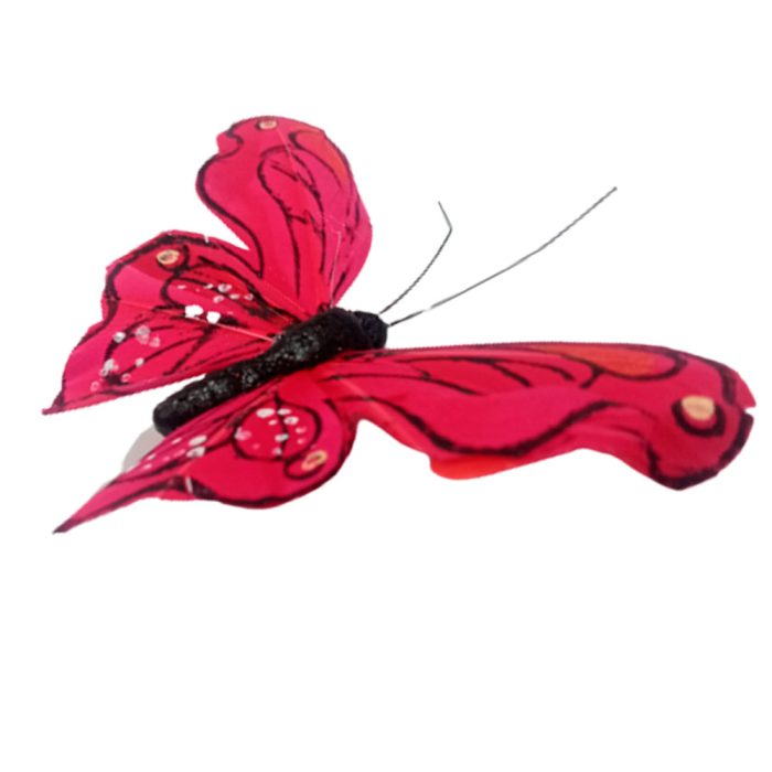 Mariposa roja con pinza - Image 3