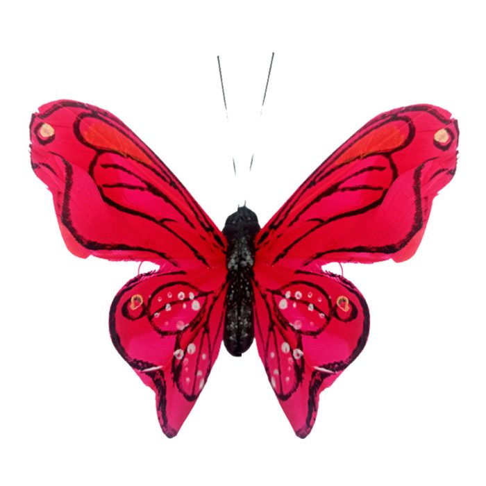 Mariposa roja con pinza - Galerías el Triunfo - 100307378314