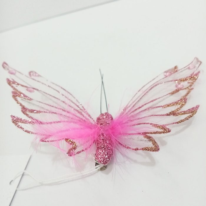 Mariposa rosa con pinza - Image 2