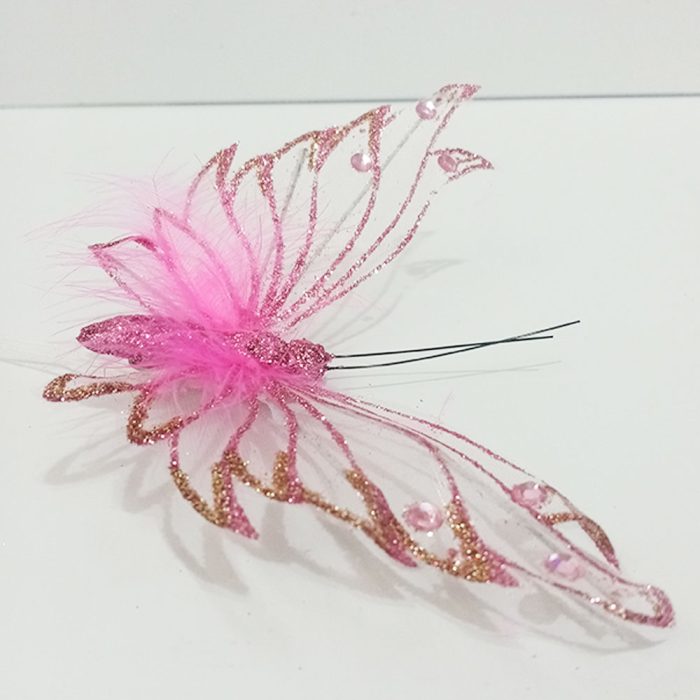 Mariposa rosa con pinza - Image 3