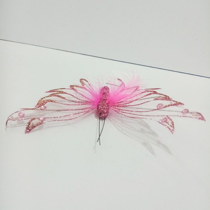 Mariposa rosa con pinza - Image 4