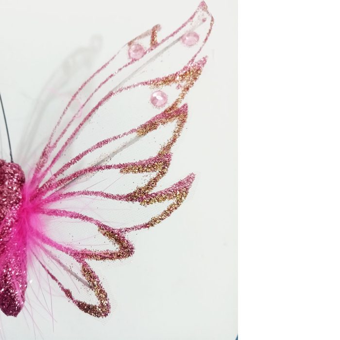 Mariposa rosa con pinza - Image 5