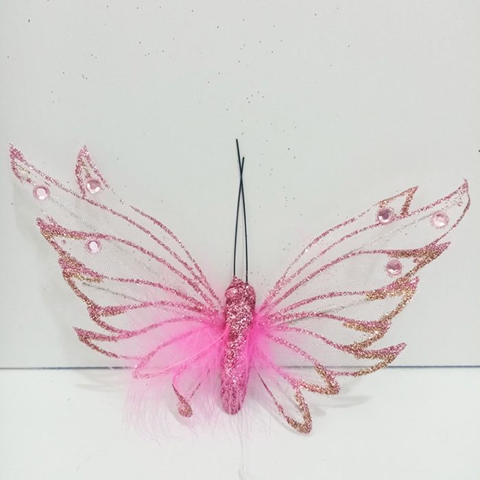 Mariposa rosa con pinza - Galerías el Triunfo - 100307378318