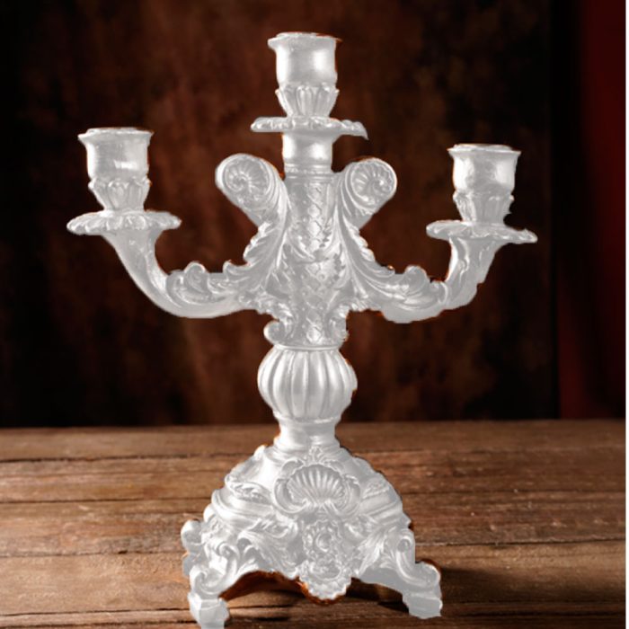 Candelabro de resina blanco - Galerías el Triunfo - 103072769034