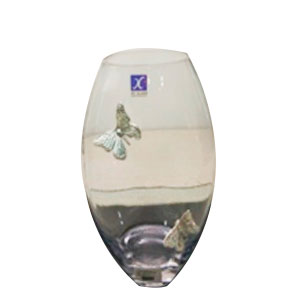 Florero de cristal oval - Galerías el Triunfo - 120007913202