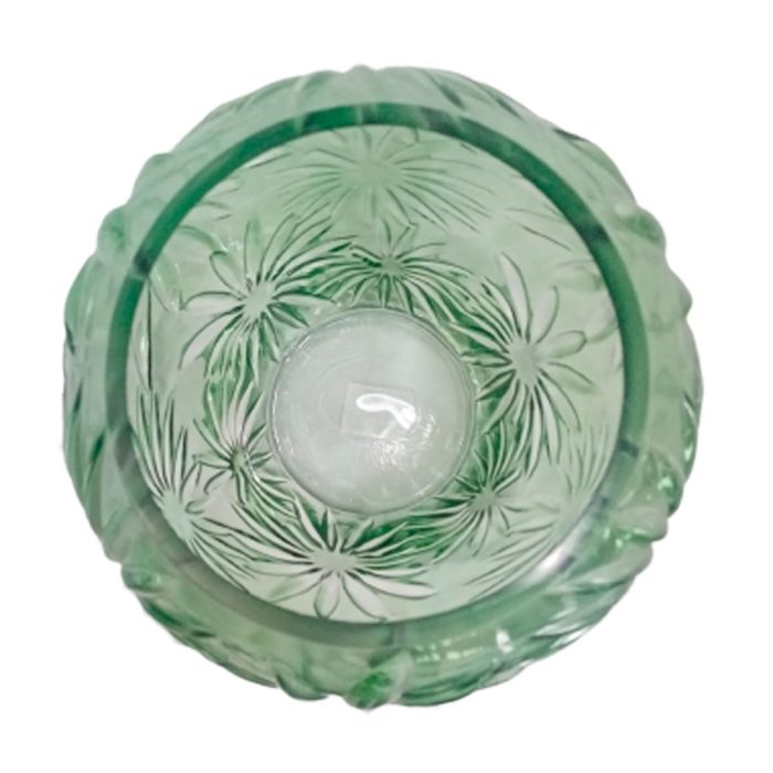 Florero de vidrio verde - Image 3