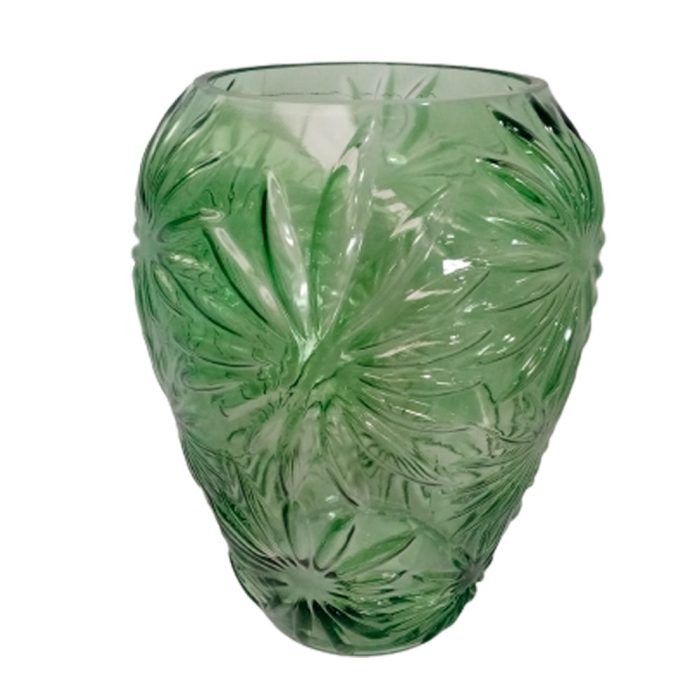 Florero de vidrio verde - Galerías el Triunfo - 120007913288