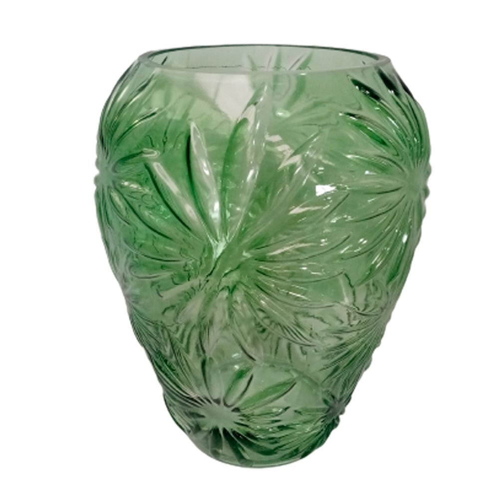 Florero de vidrio verde - Galerías el Triunfo - 120007913288