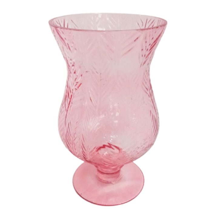 Florero de vidrio rosa - Galerías el Triunfo - 120007913294