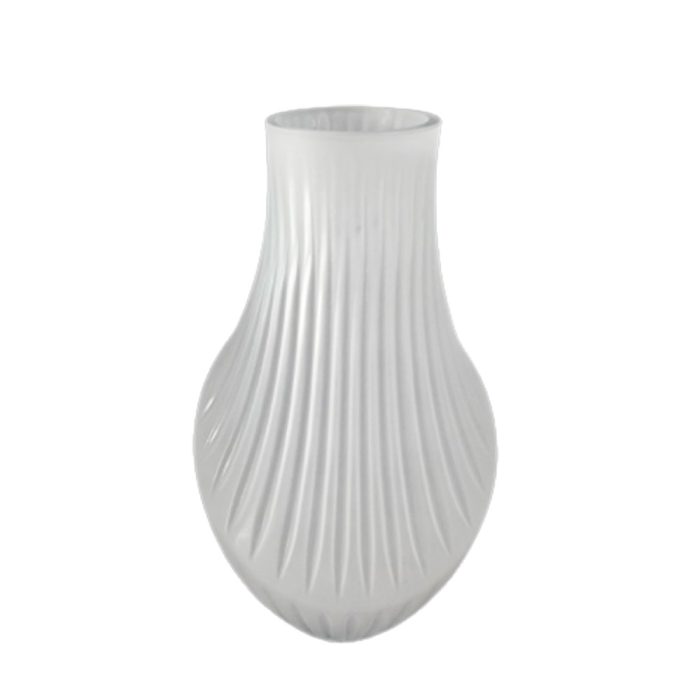 Florero de vidrio blanco - Galerías el Triunfo - 120007913299
