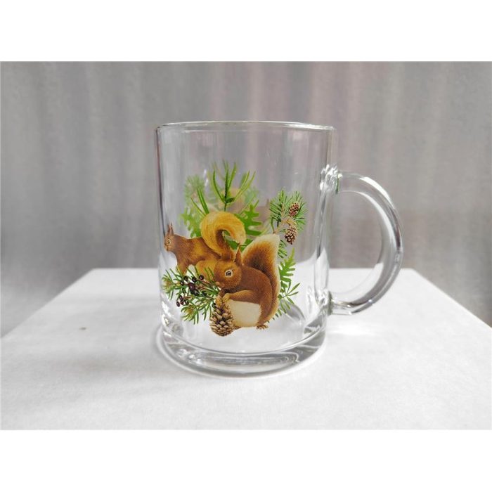 Taza de vidrio transparente - Galerías el Triunfo - 124071887363