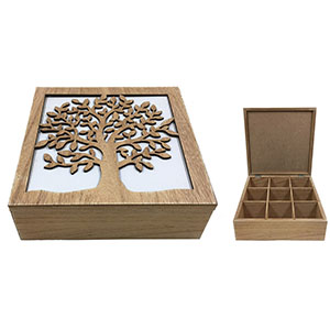 Caja de madera p/Té - Galerías el Triunfo - 153071594111