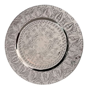 Plato de presentación plateado - Galerías el Triunfo - 154071580559