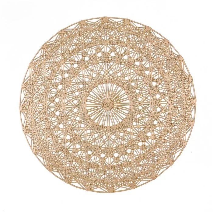 Mantel individual redondo dorado - Galerías el Triunfo - 156072692113