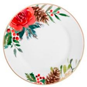 Plato de cerámica blanco - Galerías el Triunfo - 156072791033