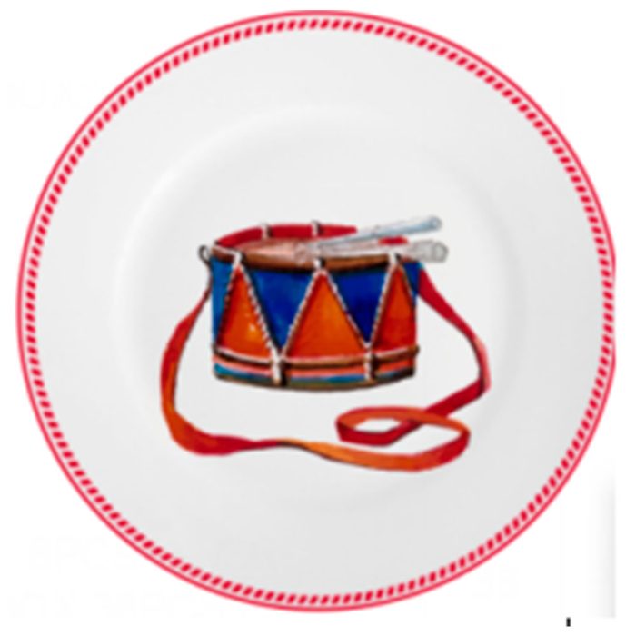 Plato de cerámica estampado - Galerías el Triunfo - 156072791098
