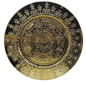 Plato de presentación dorado - Galerías el Triunfo - 156072795054