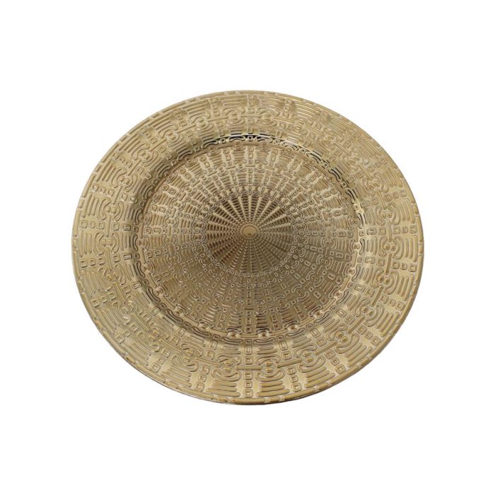 Plato de presentación dorado - Galerías el Triunfo - 156072795069