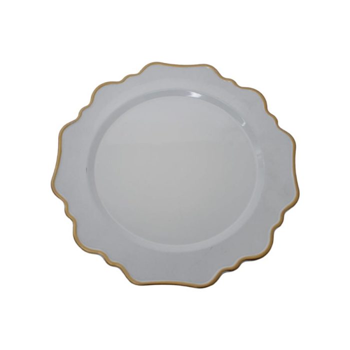 Plato blanco con orilla - Galerías el Triunfo - 156072795089