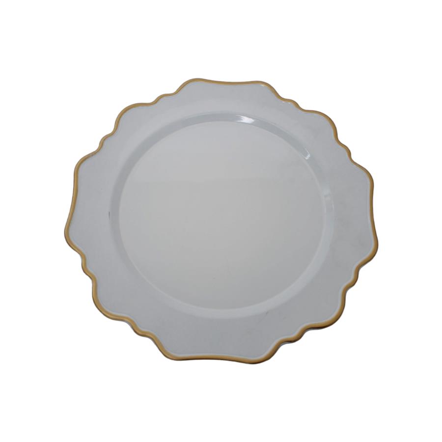 Plato blanco con orilla - Galerías el Triunfo - 156072795089