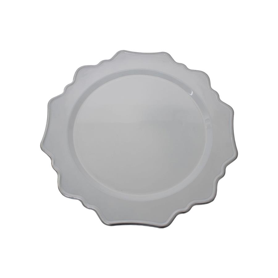 Plato blanco con orilla - Galerías el Triunfo - 156072795113