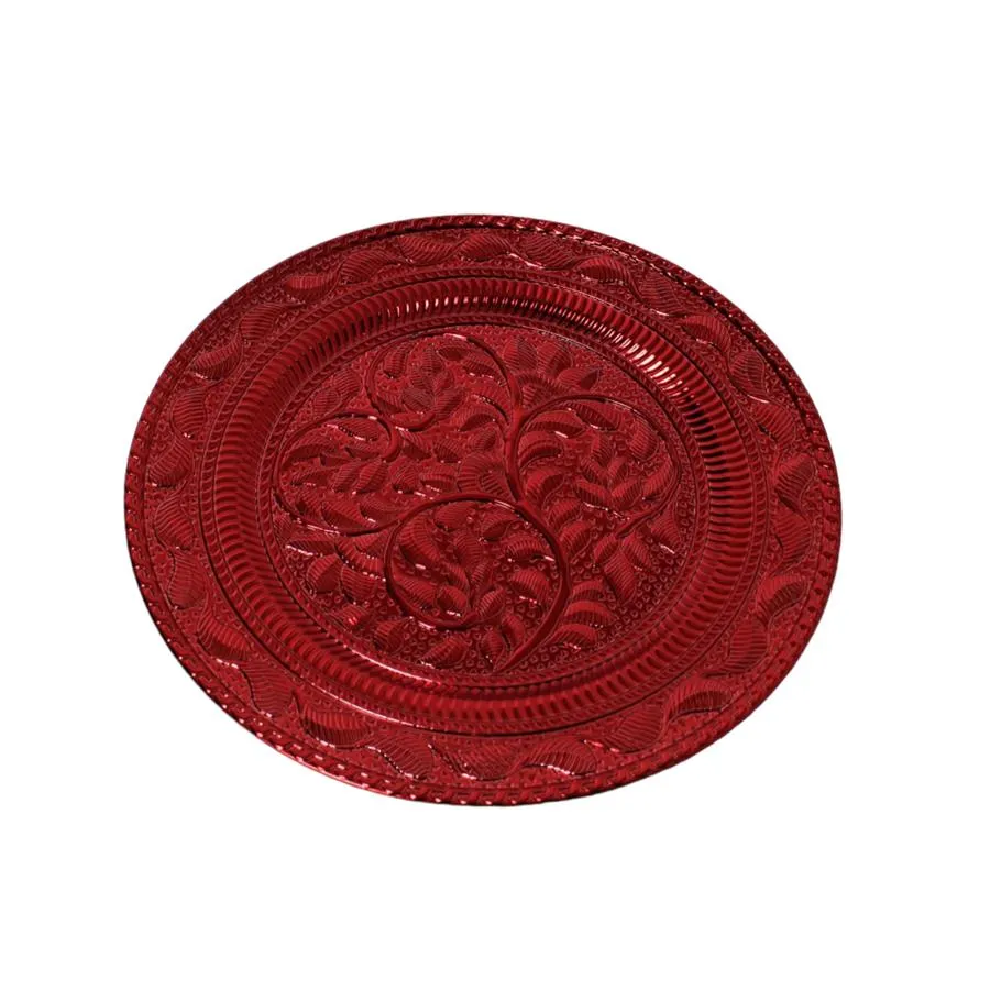 Plato de presentación rojo - Galerías el Triunfo - 156072795138