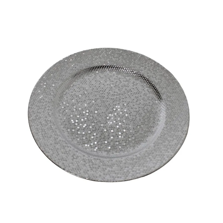 Plato de presentación plateado - Galerías el Triunfo - 156072795149