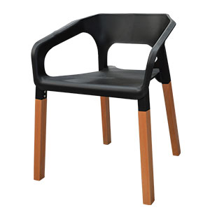 Silla de plástico negra - Galerías el Triunfo - 162072261001