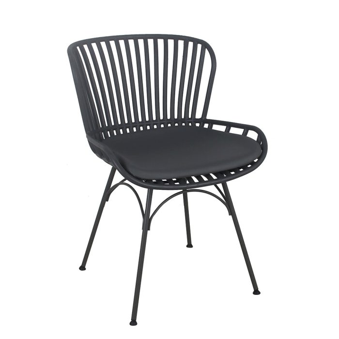 Silla de plástico gris - Image 2