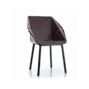 Silla de polipiel café - Galerías el Triunfo - 162172485026