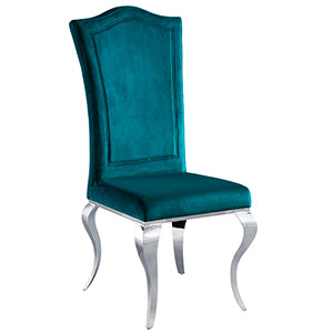 Silla de terciopelo azul - Galerías el Triunfo - 163071845034
