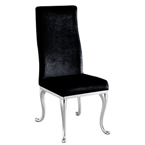 Silla de terciopelo negra - Galerías el Triunfo - 163071845037