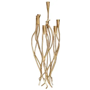 Candelabro de metal dorado - Galerías el Triunfo - 168072657030